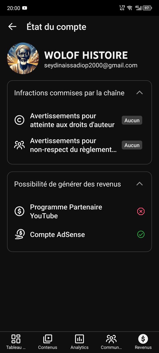 IssaDiop313's tweet photo. 🚨 @TeamYouTube @YouTubeCreators : Toujours aucune réponse humaine pour "Wolof Histoire"​Ma chaîne respecte TOUTES les règles. Mon contenu est 100% original :
🎙️ Ma propre voix (Wolof/FR)
✂️ Mon montage sur CapCut
​L'IA fait une erreur. Je demande une révision par une PERSONNE. https://t.co/opORdKLuuC