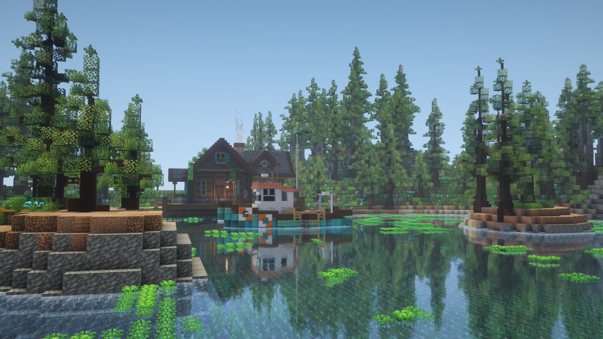 AndywaysMC's tweet photo. Try building a lakeside cabin as a small island in the middle of the ocean, its a task, for sure 🤷‍♂️ still love the way this turned out though!

Build by: Andywaysmc &amp; @The_Freenix 
https://t.co/zyMIBzFf6a
Build for: https://t.co/SV4cI9dkB4 | @OtterSMP 

#Minecraft #builder #smp https://t.co/eDq2F47xhb