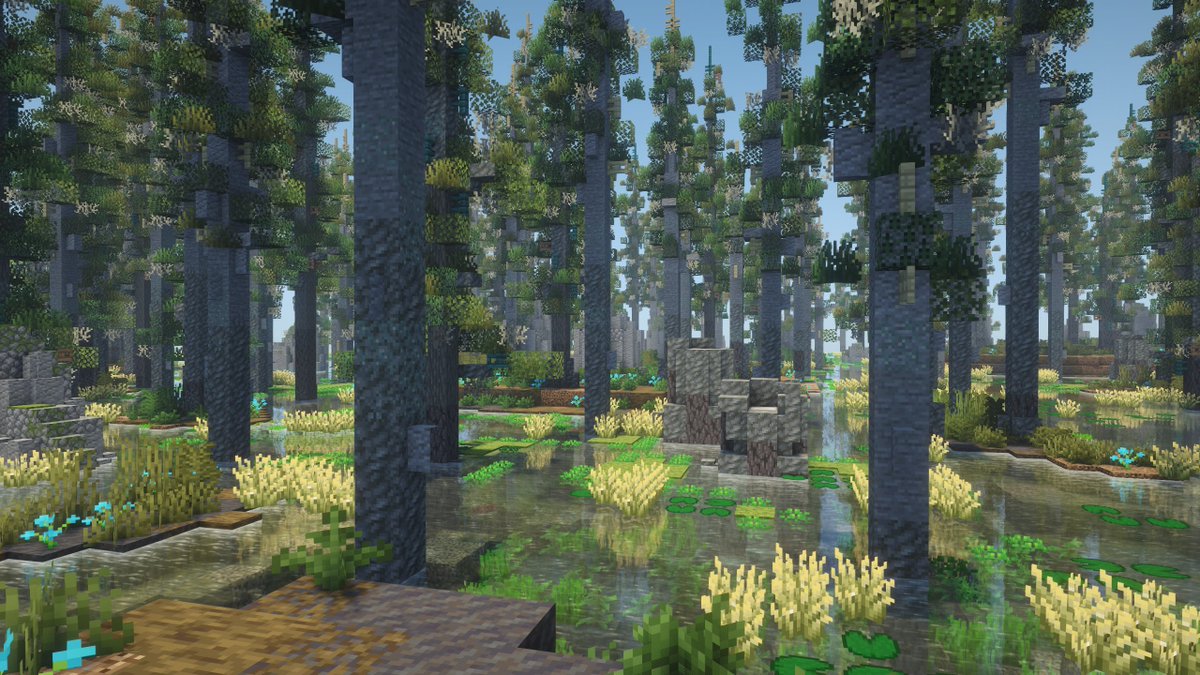 AndywaysMC's tweet photo. Swamp! honestly had a fight fixing the water everywhere 💀

Build by: AndywaysMC
Build for: https://t.co/SV4cI9dSqC | @OtterSMP 

#minecraftstreamer #minecraft #builder #smallstreamer #minecrafterrain https://t.co/nLoOj2bjGg
