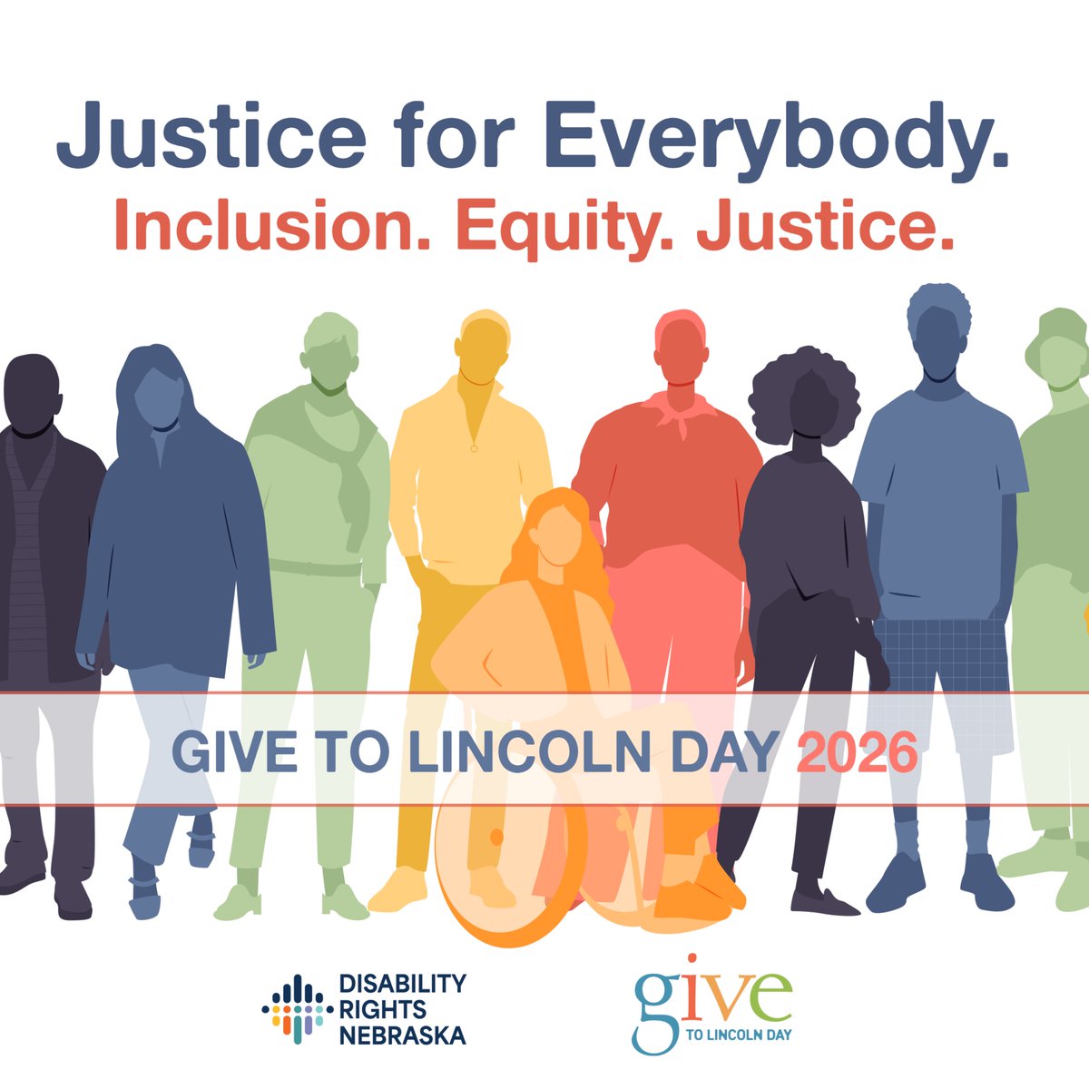 DisabilityRtsNE's tweet photo. This Give to Lincoln Day, your support helps Disability Rights Nebraska continue advocating for inclusion, independence, and dignity for all. Every dollar matters — because every person matters. Donate today: https://t.co/aiQJnA417H https://t.co/MUu2rftVkK