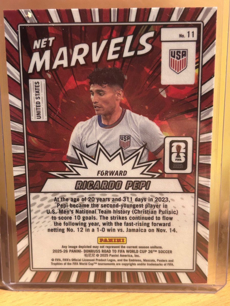 AshleeB68553530's tweet photo. RICARDO PEPI USMNT 1 OF 1 NET MARVELS CARD FOR SALE 

Offers welcome 

https://t.co/2enQflr5bv https://t.co/vjgOkskVdl
