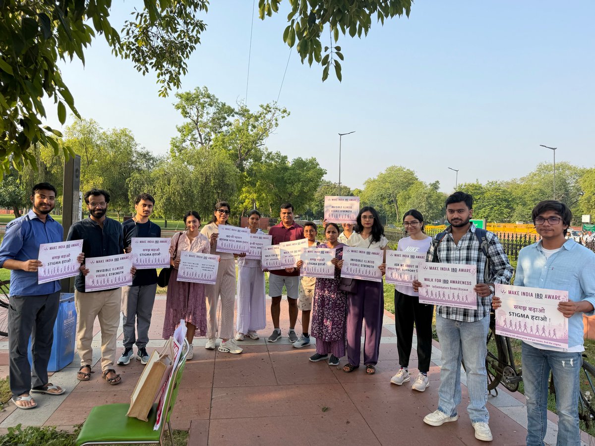 ibd_india's tweet photo. We conducted our first ever IBD Awareness Walk at India Gate, New Delhi today. We walked along with family, friends and allies, making IBD more visible and more seen.
This World IBD Day - Samajh Badhao, Stigma Hatao!
#makeIndiaIBDaware #worldIBDday #chronicIllnessAwareness https://t.co/HQzQeguEoR