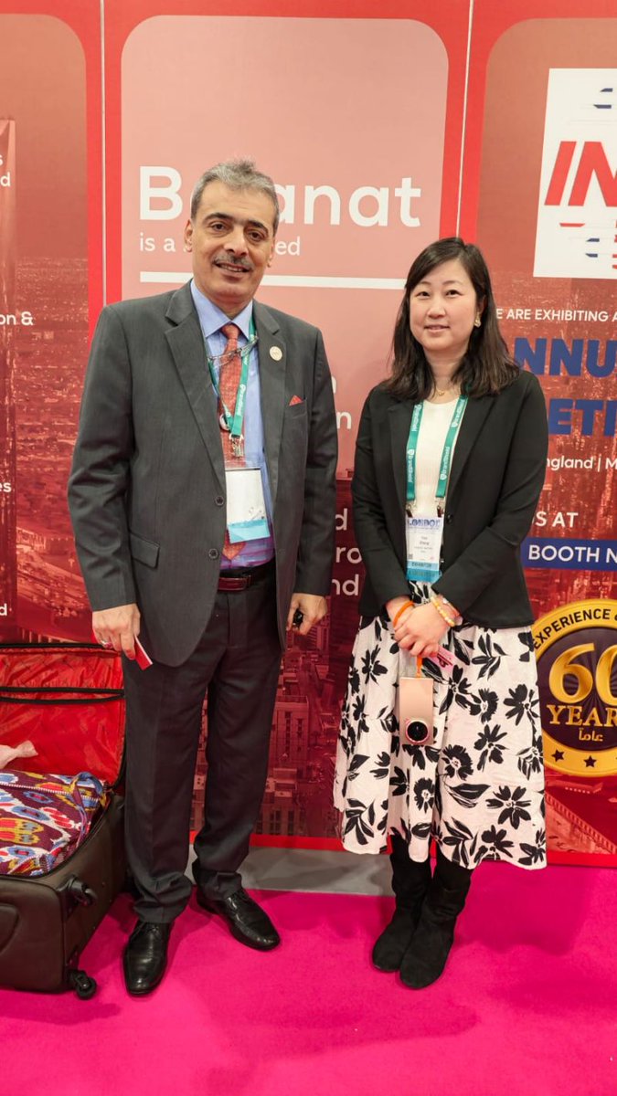Bayanat_IP's tweet photo. Mr. Tariq A. Shanaa, Marketing Manager at Baianat Intellectual Property, meets Mrs. Yan Zhang, Trademark Attorney at Longan Law Firm.
#INTA2026 #Trademark #IntellectualProperty #Networking #Baianat https://t.co/d2v4IbkJcx