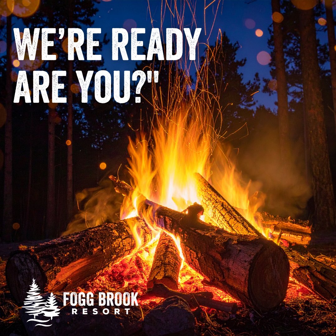 FoggBrookResort's tweet photo. Camping season starts May 15!
Campfires. Fresh air. Late nights and slow mornings. 🔥 https://t.co/IJJV8vGwdZ