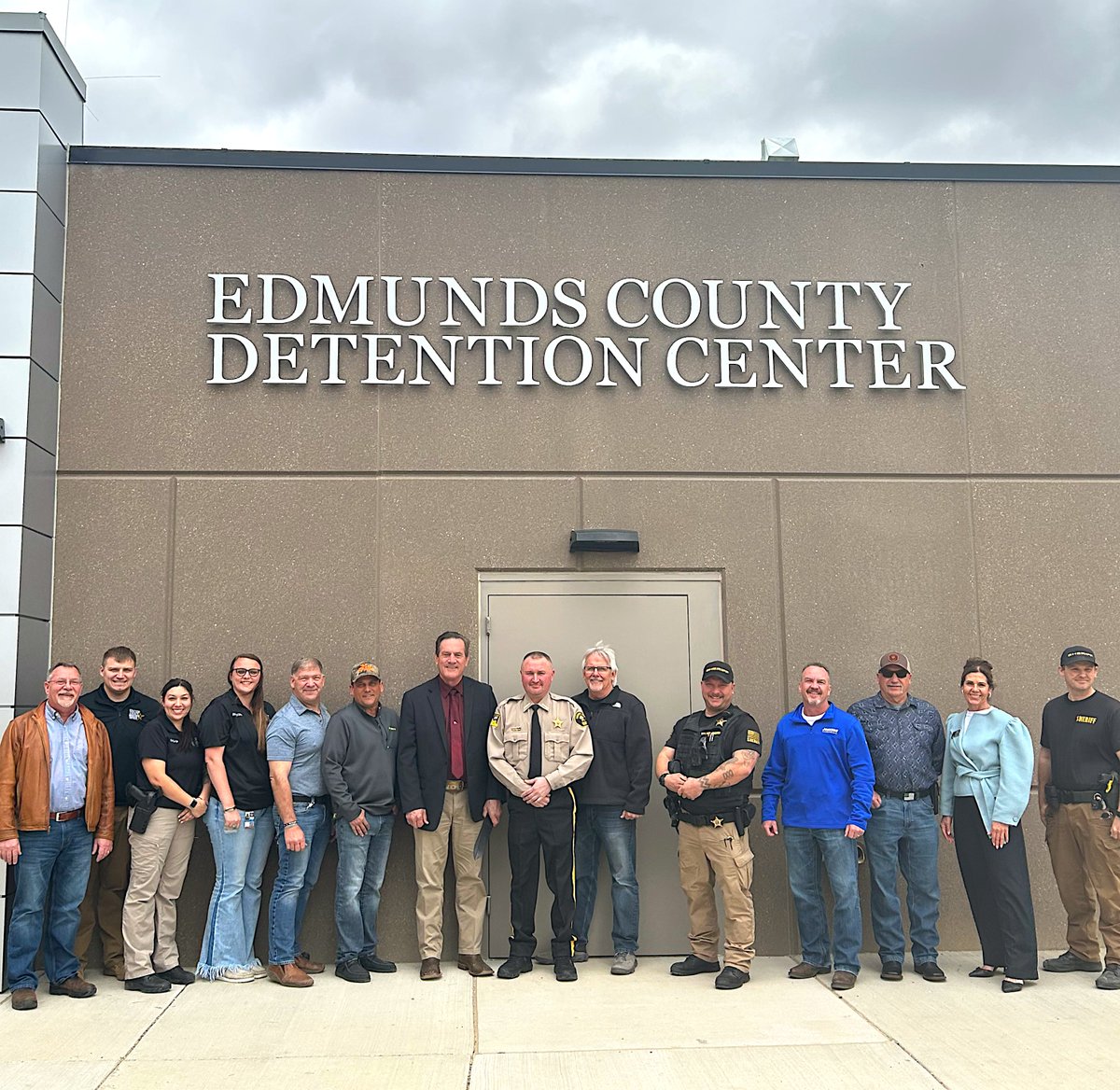 sdgoed's tweet photo. Governor Rhoden cut the ribbon on the new Edmunds County Detention Center in Ipswich this Wednesday! This 40-bed facility is vital to keeping local residents of Edmunds County and the surrounding regions safe. The facility can also digitize legal mail and hold virtual court hearings to save on transportation costs.