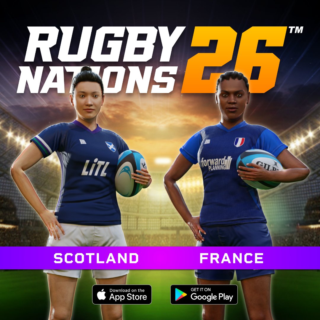 DistinctiveGame's tweet photo. When Scotland face France, it’s all about decisions under pressure.
Quick ball, sharp execution, no second chances.
🔥 Play it out in Rugby Nations 26.
#RugbyNations26 #WomensRugby #Matchday https://t.co/zysRBuH9c7