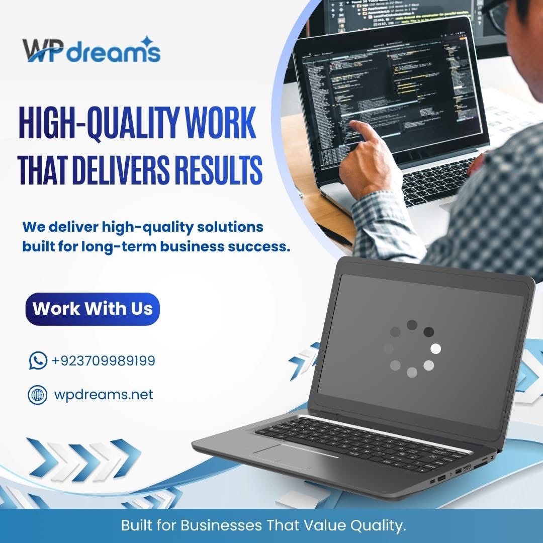 thewpdreams's tweet photo. Good design looks nice. Great work delivers results.

At WPdreams, we build high-quality digital solutions focused on performance, reliability, and long-term business growth.

Built for businesses that value quality over shortcuts.

#WPDreams #BusinessGrowth #WebDevelopment https://t.co/c55vYy30Mf