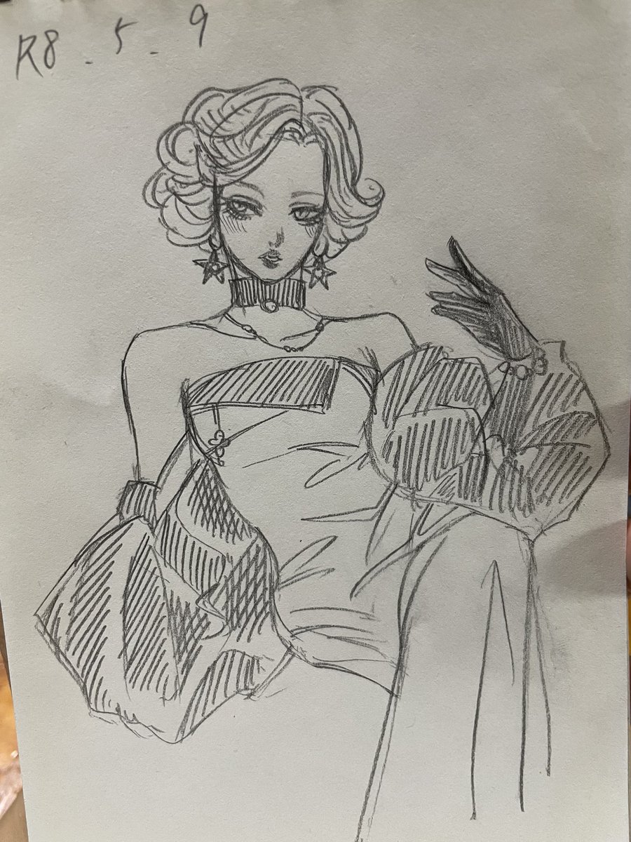 最近娘が夜寝る時間ちょっと長くなったので、合間にスケッチしてます。
 #イラスト 
 #イラスト練習中