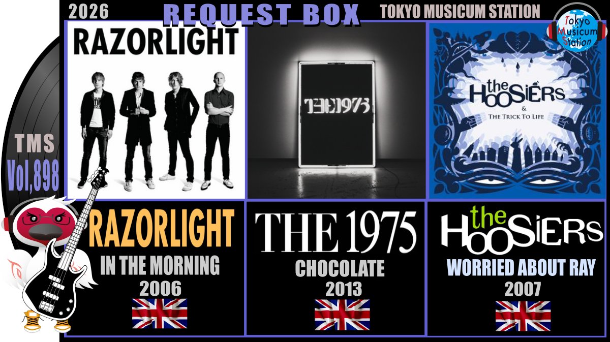tokyomusicum's tweet photo. TMS898Request,
休日明けはこの音で気分TuningⅡ⋋(ˊᗜˋ)⋌
朝になると全て上手く!#Razorlight In The Morning
軽快なRhythmにメロ🎸リフ美しや
#The1975 Chocolate
60年代UKテイストタップリだぁ∼
#TheHoosiers Worried About Ray
Rec #ABC How to be a millionaire
#TMS▶https://t.co/CbhowuPOFG https://t.co/TReyP2N3jA