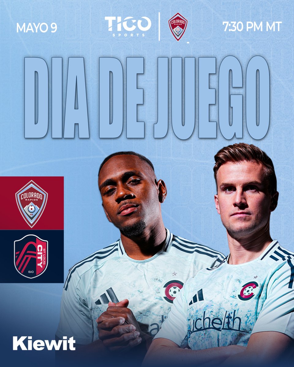 KCTicoSports's tweet photo. ¡DIA DE JUEGO!
@coloradorapids vs @stlouissc
7:30 PM MT
Escúchalo con José y Mauricio por @lainvasora87.7 , la app de Rapids y en Tico Sports en https://t.co/rkcWfV5PTs
#colorado #coloradorapids #mls #futbol #soccer #ticosports https://t.co/NWWr6Haeg9