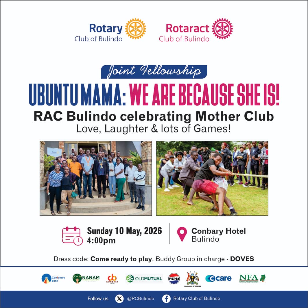 BulindoRotaract's tweet photo. "We Are Because She Is" 🔥
This Sunday join us in celebrating a special Joint Fellowship with our dearest mother club💃🏾filled with laughter, and a little friendly competition.

🕓4pm 
📍 Conbary Hotel Bulindo. 

#LindoMagic
#CreatinglastingImpact
#RotaryEyamba
#ThisIsRotaract https://t.co/yT0cE1MJ3D