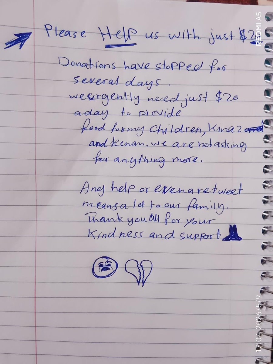 alqtrawy12096's tweet photo. Please help us with just $20 to provide food for my children, Kinez and Kenan.
Any small support can make a big difference for our family. 🙏

https://t.co/uTy4oQ7J77 https://t.co/ulqsb3vauL