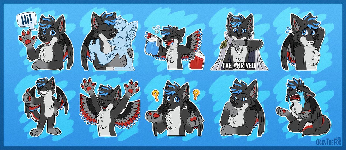 Finished stickers for <a href="/NerdyPterolycus/">Mercurius</a> ✨