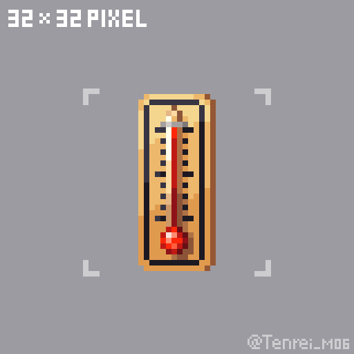 TODAY-32Pixel「温度計」#dotpict #毎日ドット絵