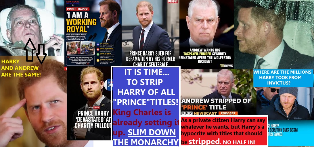 It's time to strip #PrinceHarry #MeghanMarkle of all titles. It can be done as easily as it was for Andrew with letters patent. No need for Parliament to become involved. Even us anti-fascist, anti-Trump, anti-WAR Democrats see that it's time for NO HALF IN, NO HALF OUT! QEII was