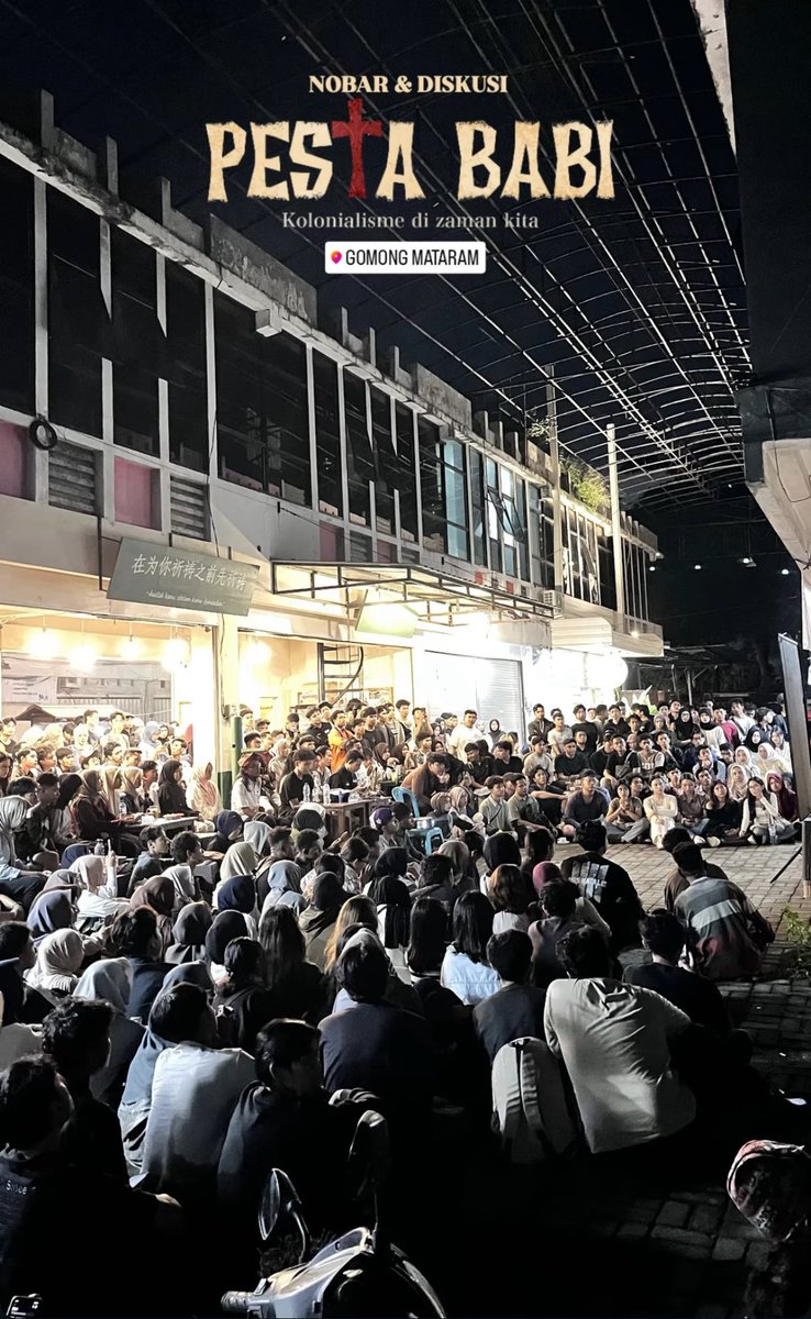 Tiga kampus di Mataram (NTB) membubarkan nobar Pesta Babi: Undikma, Unram, dan UIN. 

Ruang pertukaran gagasan pun pindah ke warung-warung kopi, yang dalam sejarah revolusi kesadaran di Eropa disebut "penny universities".
