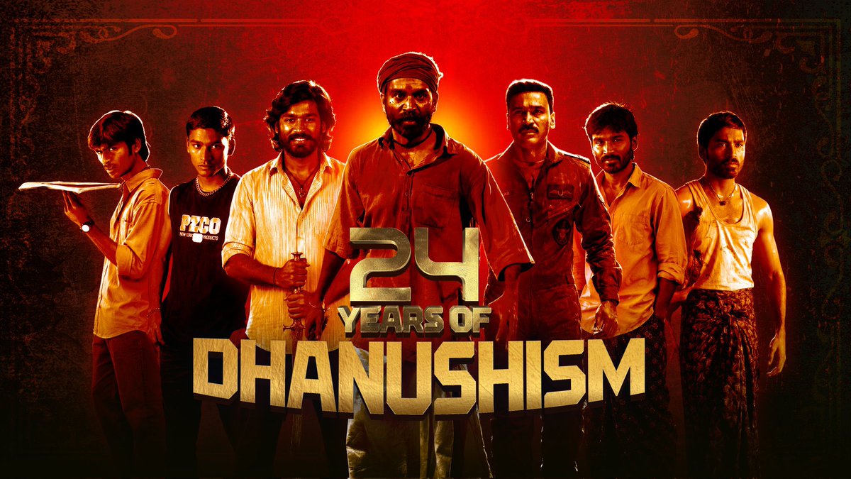 #24YrsofGlobalImpactDhanush

24 years. Countless memories. Infinite impact.

From a boy many underestimated to one of Indian cinema’s most celebrated performers, Dhanush sir turned every criticism into fuel and every challenge into history. <a href="/dhanushkraja/">Dhanush</a> Thalaivaaaaa ❤️