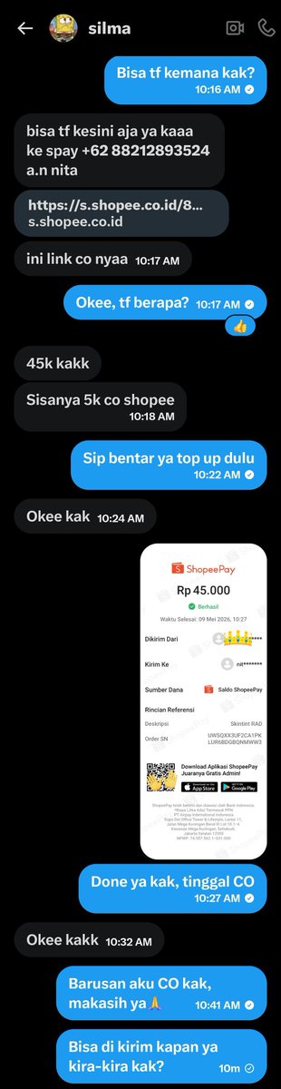 naisnotforu's tweet photo. Aku jg salah satu korbannya @cikinmayoasin @moodzuyon

⚠️ Bisa aja dia akan pakai akun baru untuk nipu lg, jd hati-hati saat nego dan liat nomor ini 088212893524 buat modus split pay. 

Tolong sebar luaskan biar tidak ada korban lainnya🙏 https://t.co/IqF2Gl6Ayt
