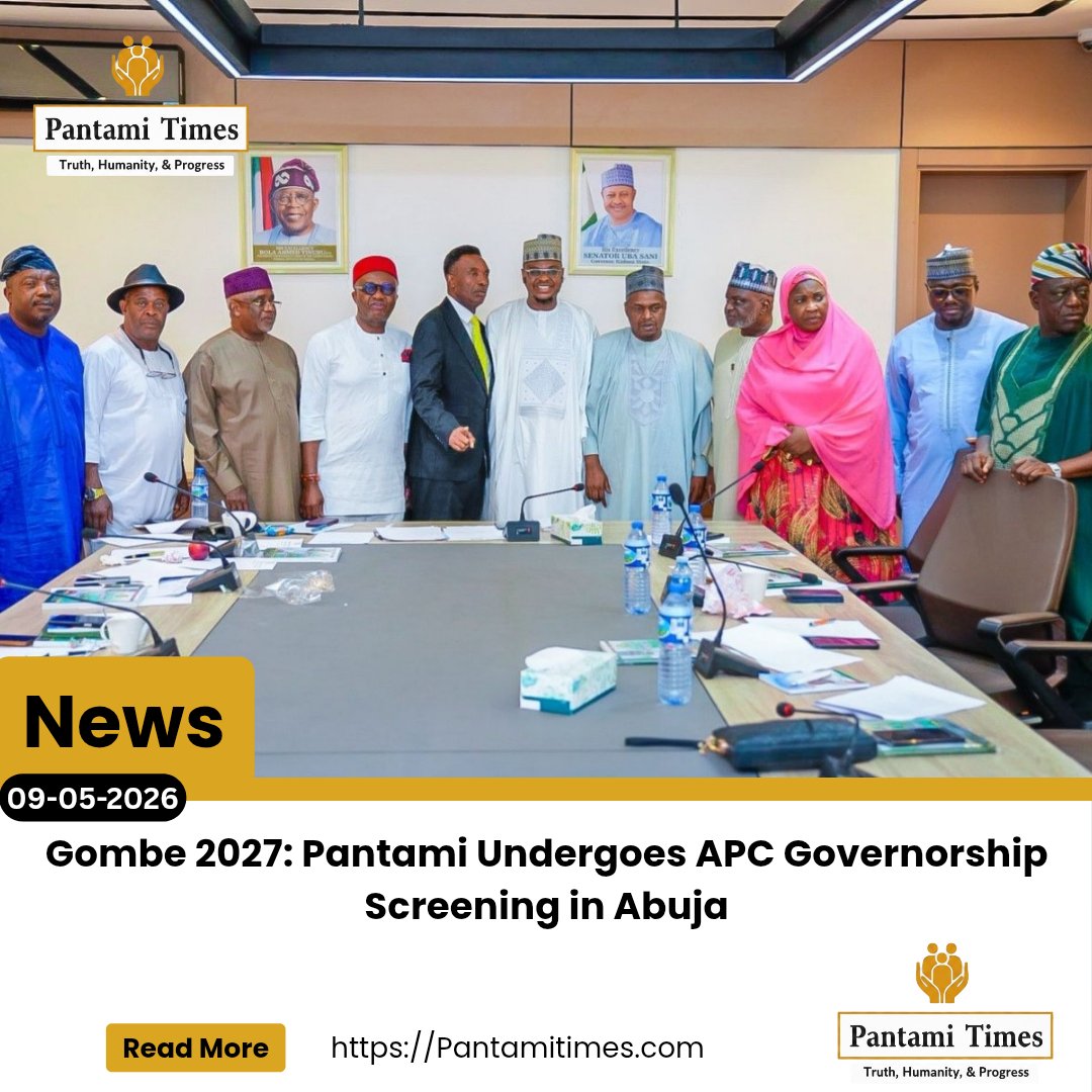 PantamiTimes's tweet photo. Professor Isa Ali Ibrahim (Pantami) on Saturday appeared before the screening committee of the All Progressives Congress as part of the ongoing process leading to the party’s governorship primary election in Gombe State.

The national screening exercise was held at the Kaduna State Governor’s Lodge located at Plot 37, Jose Marti Street, Asokoro, Abuja, where governorship aspirants seeking to contest under the APC platform were screened by the party’s committee.

Read more: https://t.co/gFFYVwhaJr