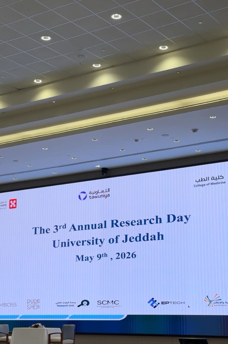 itslillolo's tweet photo. Grateful and honored to have participated as an Oral Presenter at the 3rd Annual Research Day, College of Medicine, University of Jeddah.

Sincere thanks to the organizers for such an inspiring scientific event🙏🏼 https://t.co/MaGJtSTvlh