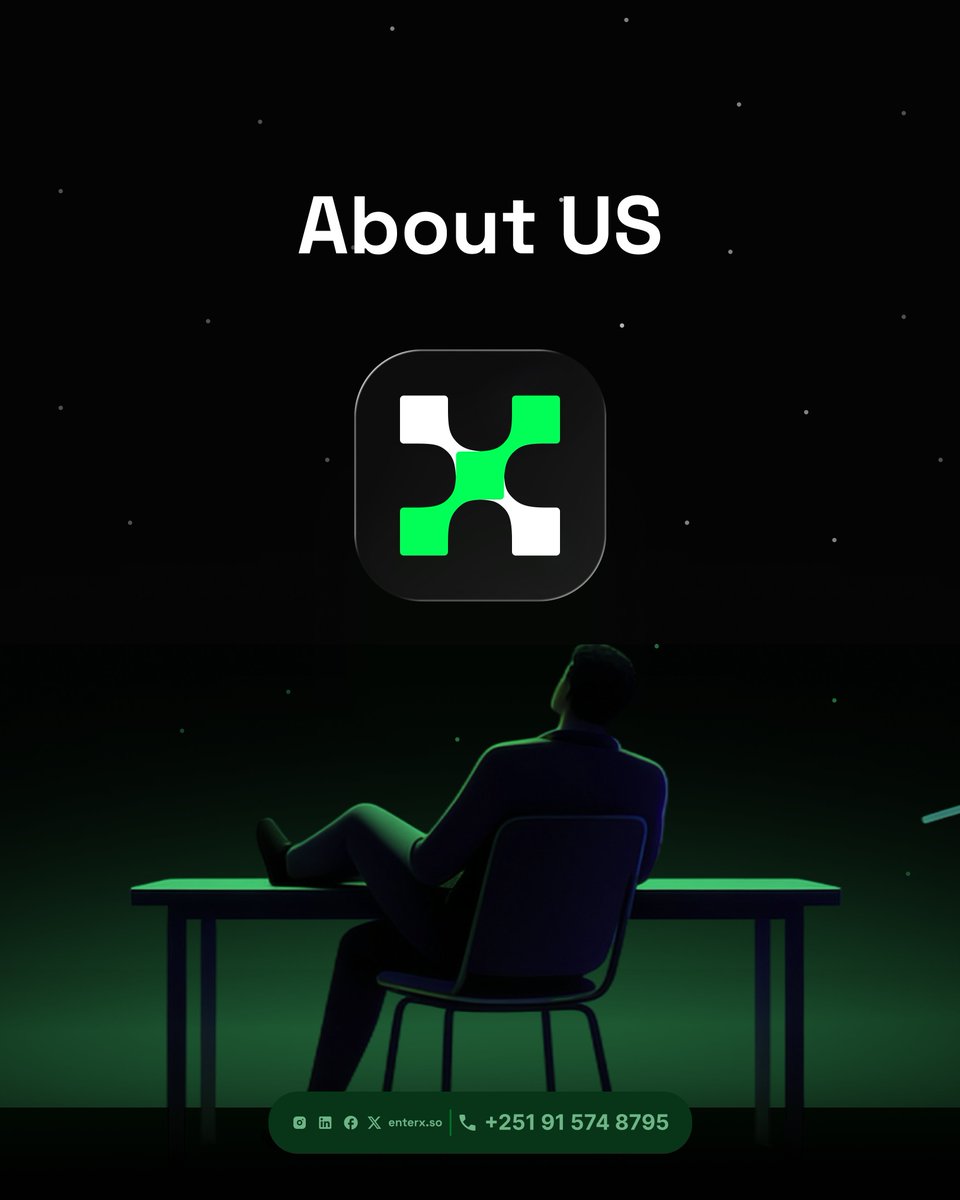 enterx_so's tweet photo. EnterX is an AI-first technology company building intelligent software solutions for businesses, governments, and organizations.

Building the future with AI.

#EnterX #ai #newtechnology #tech #Innovation #eastafrica https://t.co/sr6xrEaQvf