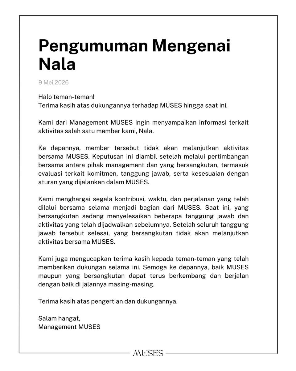MUSES #MusesRasaTerpendam tweet media