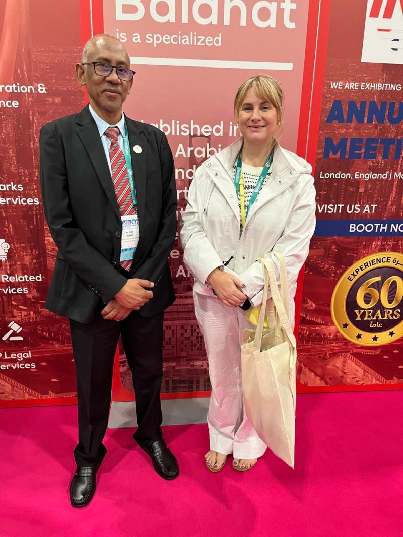 Bayanat_IP's tweet photo. Mr. Al-Sir Abdulkarim, Head of Trademark Department at Baianat Intellectual Property, meets Mrs. Cherizé de Lange, Trademark Portfolio Manager, during INTA 2026.
#INTA2026 #Trademark #IntellectualProperty #IPManagement #Baianat https://t.co/jGCcEH5kFX
