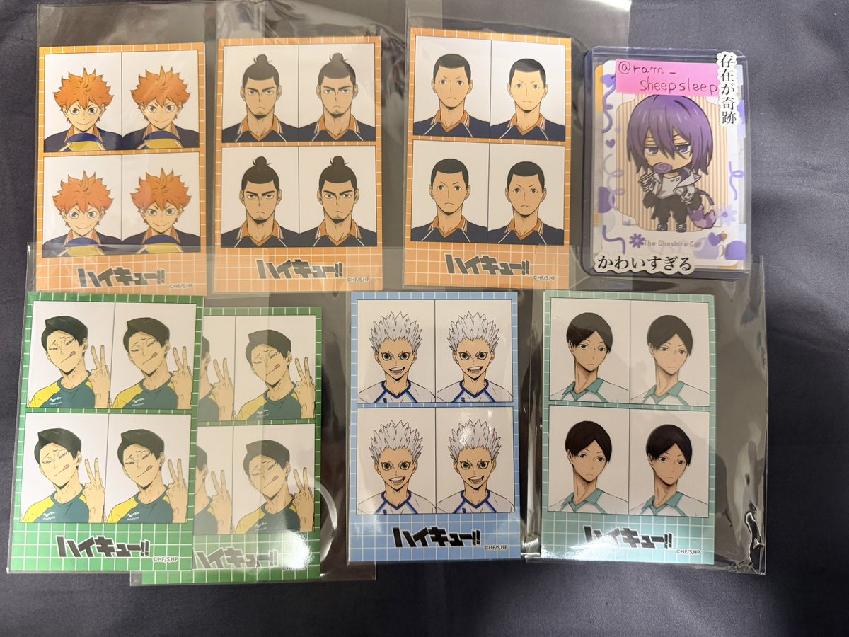 【交換 譲渡】ハイキュー ダイソー DAISO 証明写真風 ステッカー

〚譲〛
A:日向/東峰/成田/星海/大将2
B:国見

〚求〛
交換→角名∞/赤葦1＞稲荷崎
譲渡→定価＋送料

郵送＞手渡し(固定ﾎﾟｽﾄ参照)

初めましての方はツイフィ一読お願いします。

A⇄B可能
複数取引だと嬉しいです。