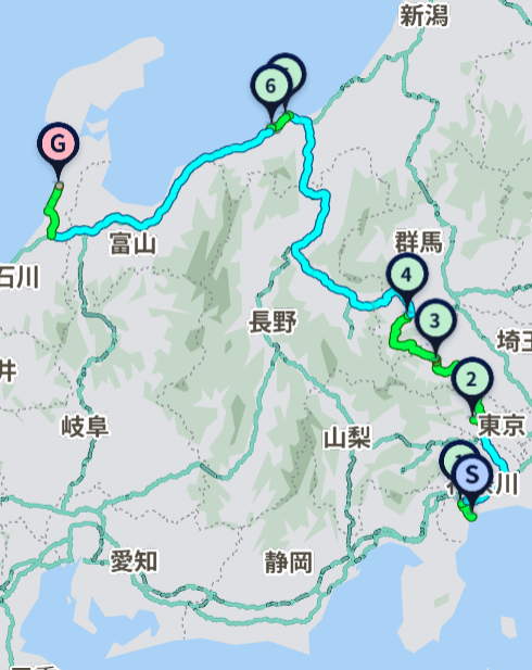 torosukebe's tweet photo. 今年のSSTRはそんなに頑張らず、のんびり～行こうかと思うので関東北上の新潟経由ルートで。BCOMがぶっ壊れ（充電できない、激熱になる、すぐ電源落ちる）たし、新しくカルドのEdge購入していくぞ！
#SSTR
#CB650R https://t.co/90CZHB9OQG