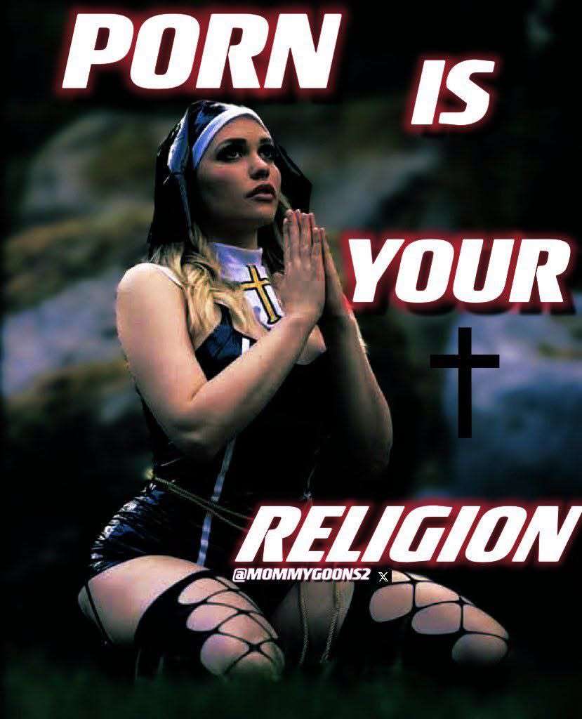 DelGuner2025's tweet photo. My faith is built on the solid hard rock of Porn. Porn gives life meaning and purpose. Porn is the true light and pathway to paradise. Give your life to Porn and ecstasy is your reward 🛐✝️💟 https://t.co/X1gDSVLm4q