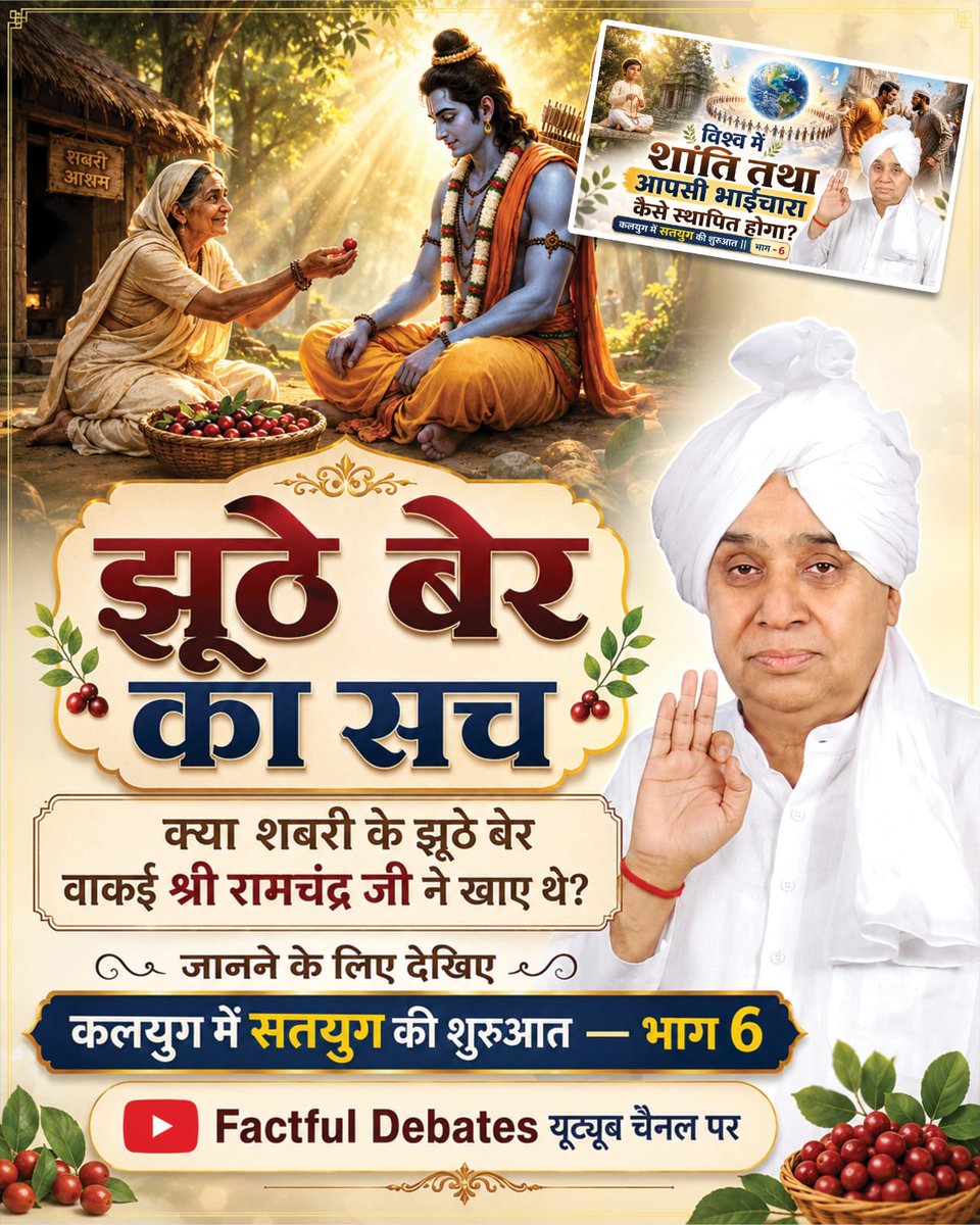 pankaj11213's tweet photo. #कलयुगमेंसतयुगकीशुरुआत_भाग6

क्या श्री कृष्ण और श्री राम भी कर्म बंधन में थे? उनके जीवन से जुड़ी वह कड़वी सच्चाई जो कोई कथावाचक नहीं बताता।
जानने के लिए देखिए कलयुग में सतयुग की शुरुआत — भाग 6, Factful Debates यूट्यूब चैनल पर
 Visit Factful Debates YT https://t.co/TDm7pwBAhn