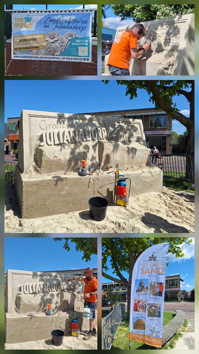 #Zandsculpturen in #Julianadorp ☀️❤️