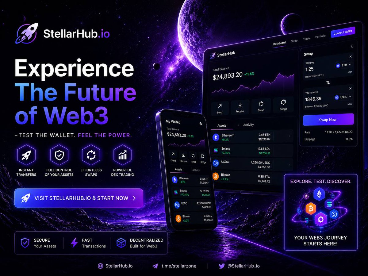 stellarhub_io's tweet photo. Still using basic wallets? 👀 Upgrade to https://t.co/xALxAnmL9I and experience the future of Web3 🚀 #CryptoWallet #Stellar https://t.co/sUeYxBX8XU