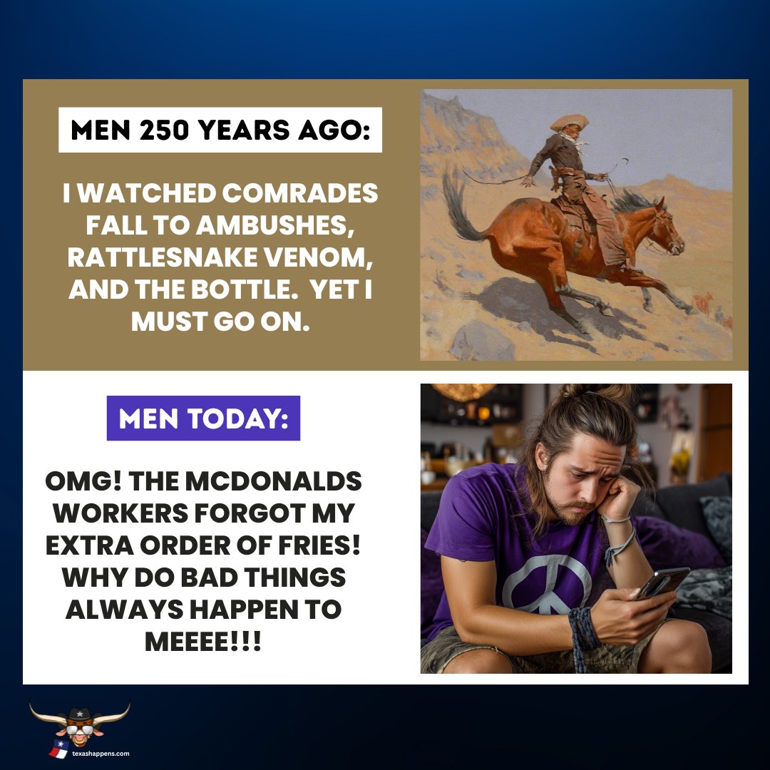 TXHappens's tweet photo. Y'all is this true??? 😂😂😂 #texas #men #toughmen #modernmen https://t.co/h96melHeOf