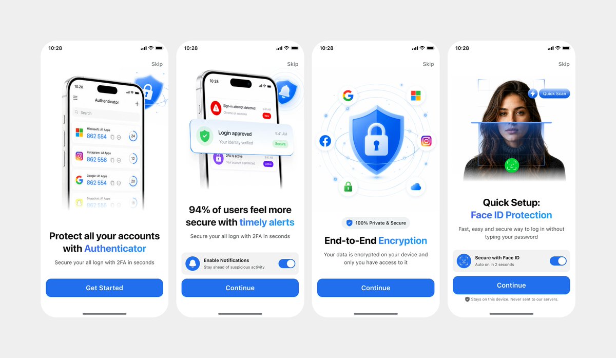Clean Authenticator Onboarding UI