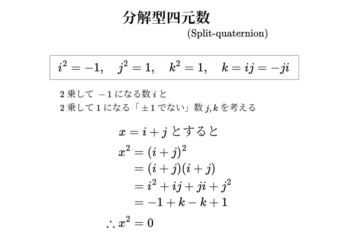 二重数 ε だけじゃないよ! 色々あって楽しいよ!!(小並感) ※画像は分解