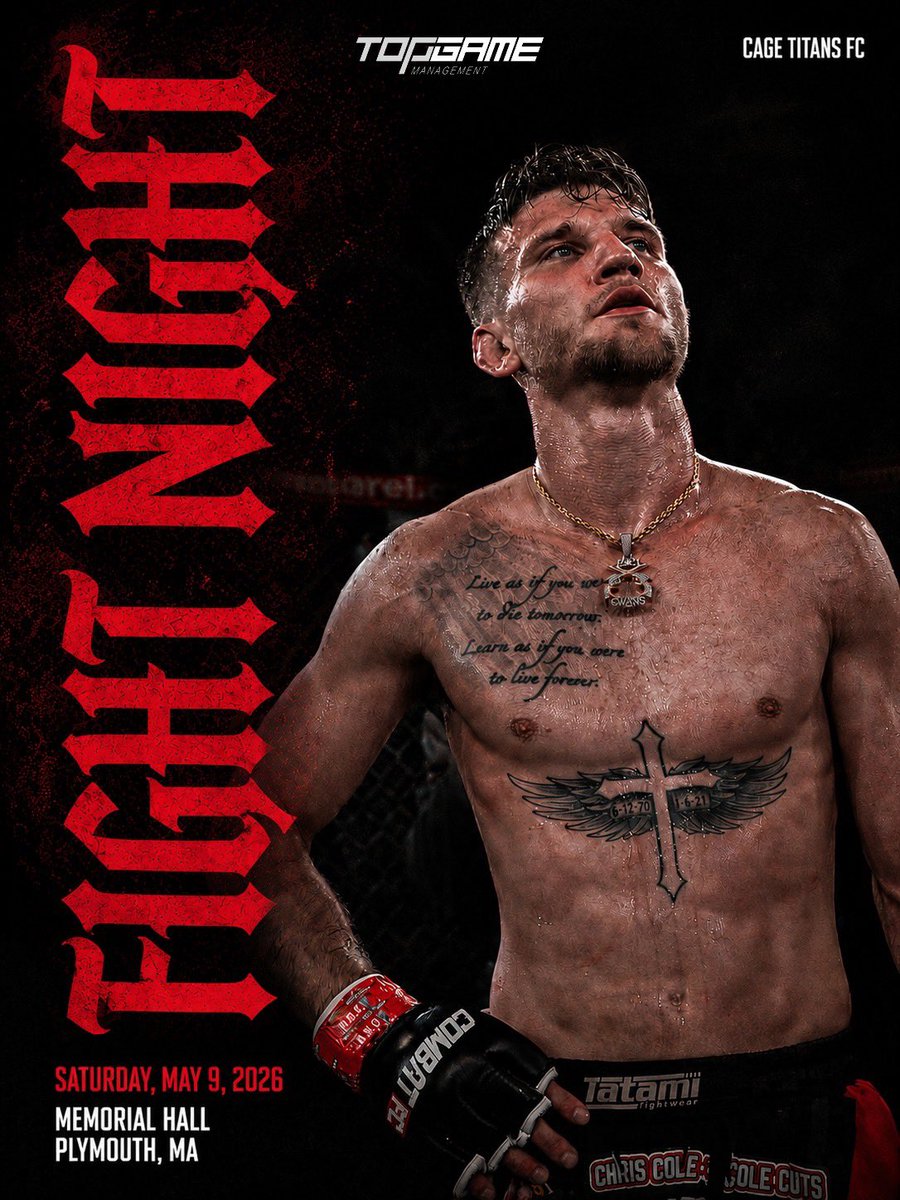 TopGameMGMT's tweet photo. 🚨 FIGHT NIGHT
Catch Joey Guns tonight LIVE from the Plymouth Memorial Hall at Cage Titans 76! Even begins at 7 PM.
Let’s go Joe! 🔫
#NewEnglandMMA #NewEnglandCartel #TeamTopGame #CT76
Art by TJ Carvalho 🖼️ https://t.co/FwbsnFWdj9
