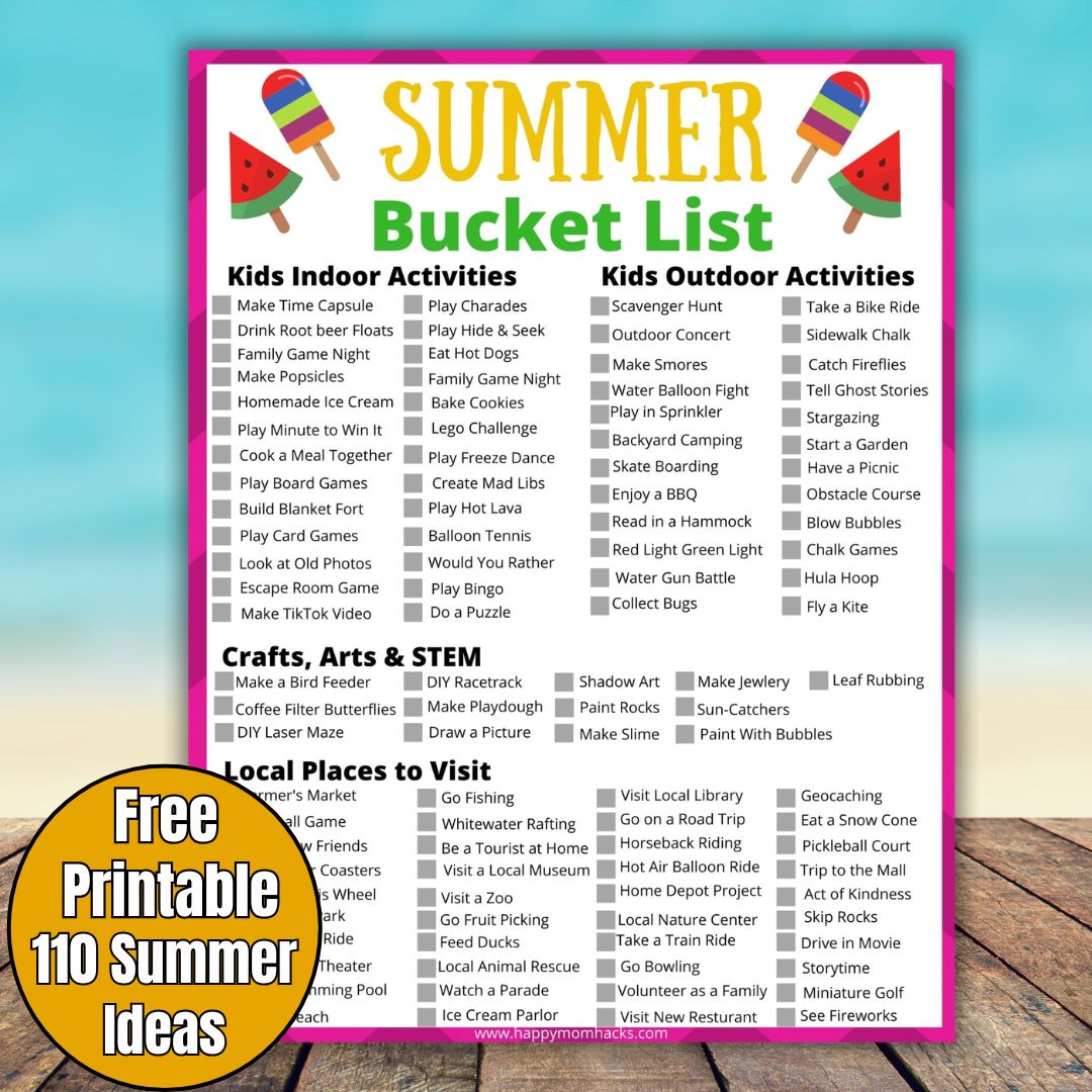 Momtraveltips's tweet photo. Grab this Free Printable Summer Bucket List for Families with 110 Things to Do all Summer Long. Fun activities that will create unforgettable family memories. How many can you do this summer? 
Grab your free printable checklist here - https://t.co/MZyHkhe2I2 https://t.co/kFMjso2rpT