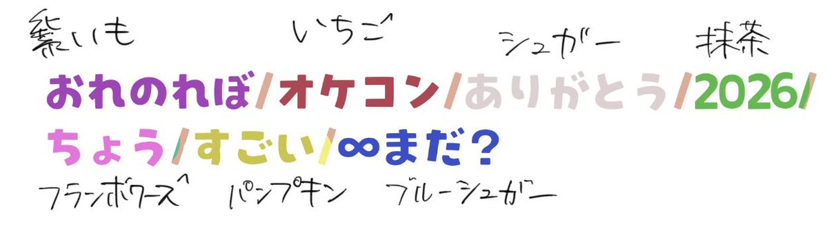 事前に打ち合わせした色合いのメモも見てもらうか　ゲムパ直後に計画したからゲーミング髪合わせとなっている　チュロス美味しかった
