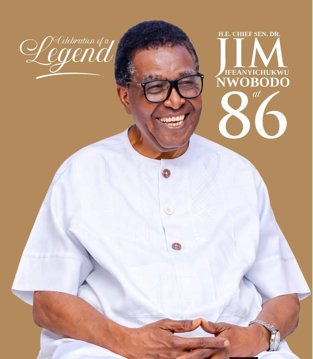 Chief_Odera's tweet photo. Today, I join millions of admirers, political associates, and well-wishers across Nigeria in celebrating an extraordinary statesman, leader, and father, His Excellency, Senator Jim Ifeanyichukwu Nwobodo, former Governor of old Anambra State, as he marks another glorious birthday. https://t.co/SvQuVqdDVz