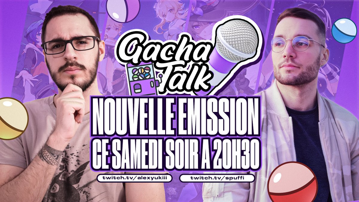 Spuffii's tweet photo. 📢 PODCAST LIVE "GACHA TALK" avec @AlexYukiii

Un PODCAST en LIVE qui touche toute l'actualité GACHA et aborde certains sujet qui entoure la scène GACHA en général !

Soyez au RDV à 20h30👇
Spuffi : https://t.co/RHHX9nMtUt
AlexYuki : https://t.co/B9uyyWeppn https://t.co/TA3ErFIsUe