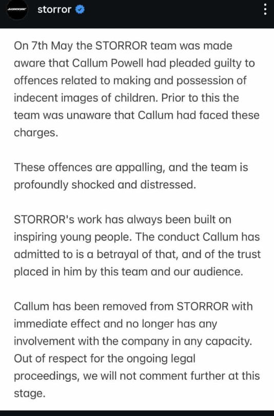 TheGreatGernzo's tweet photo. who would have thought the one fella on the team with gay pride shoelaces would be a diddler? @StorrorParkour Callum was always the last one out of the pit, lets hope hes the last one out of the prison too. Drew got out in the nick of time #Storror #itsallofthem https://t.co/7vjq53oe9H