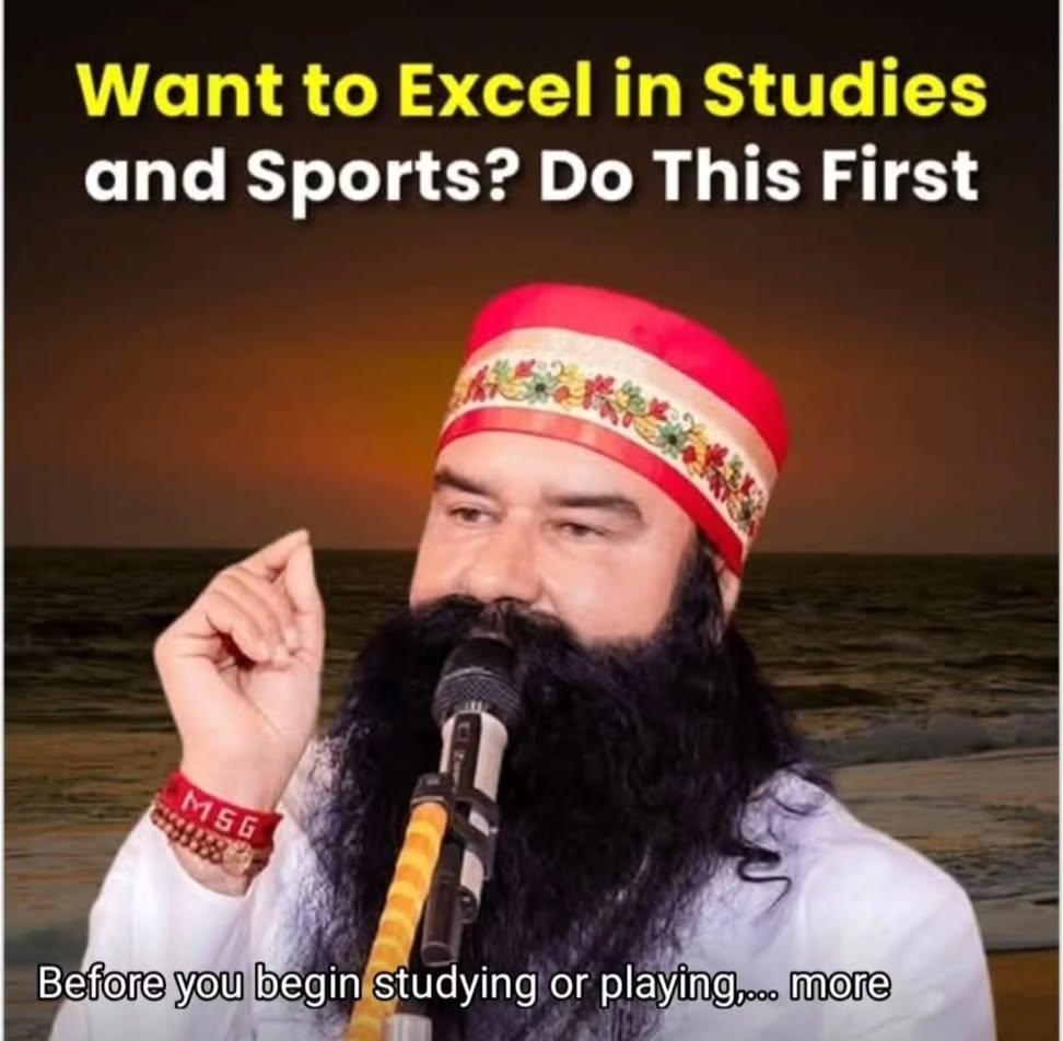 Nehainsan25's tweet photo. Many of the #BestStudyTips are given by Saint Gurmeet Ram Rahim Ji to students for becoming their concentration power high. Guru Ji says before starting study do meditation. 
 
#Focus
#Concentration 
#StudyMotivation https://t.co/BoZebMNcS2