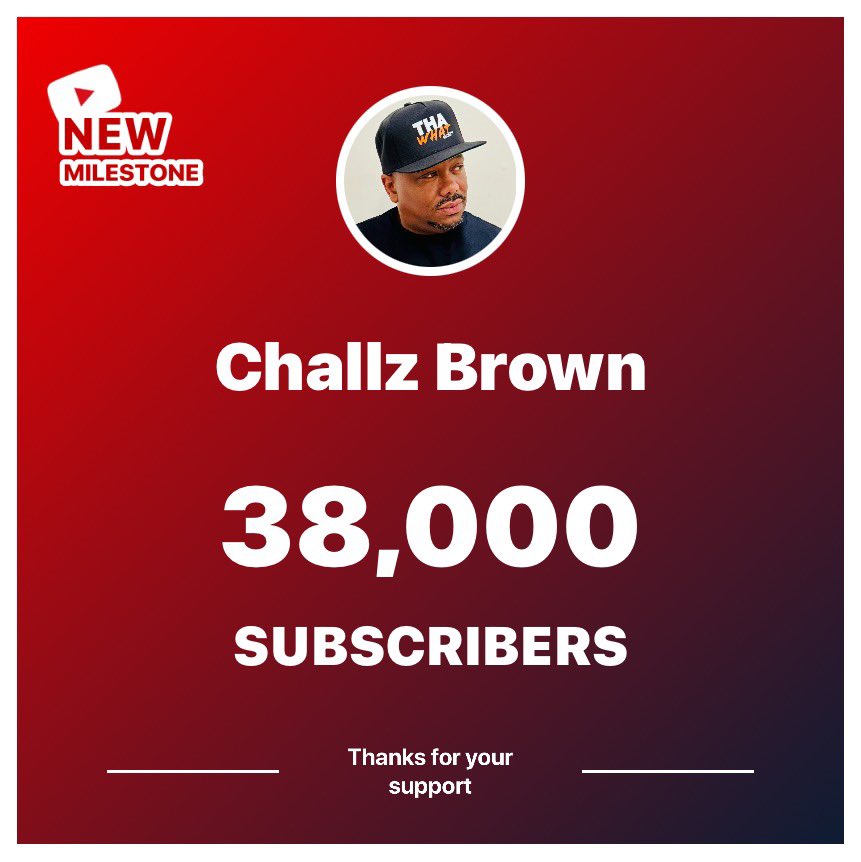 ChallzBrownLife's tweet photo. The YouTube rep grows bigger 💪🏾🙏🏾 https://t.co/bRiFlydVSm