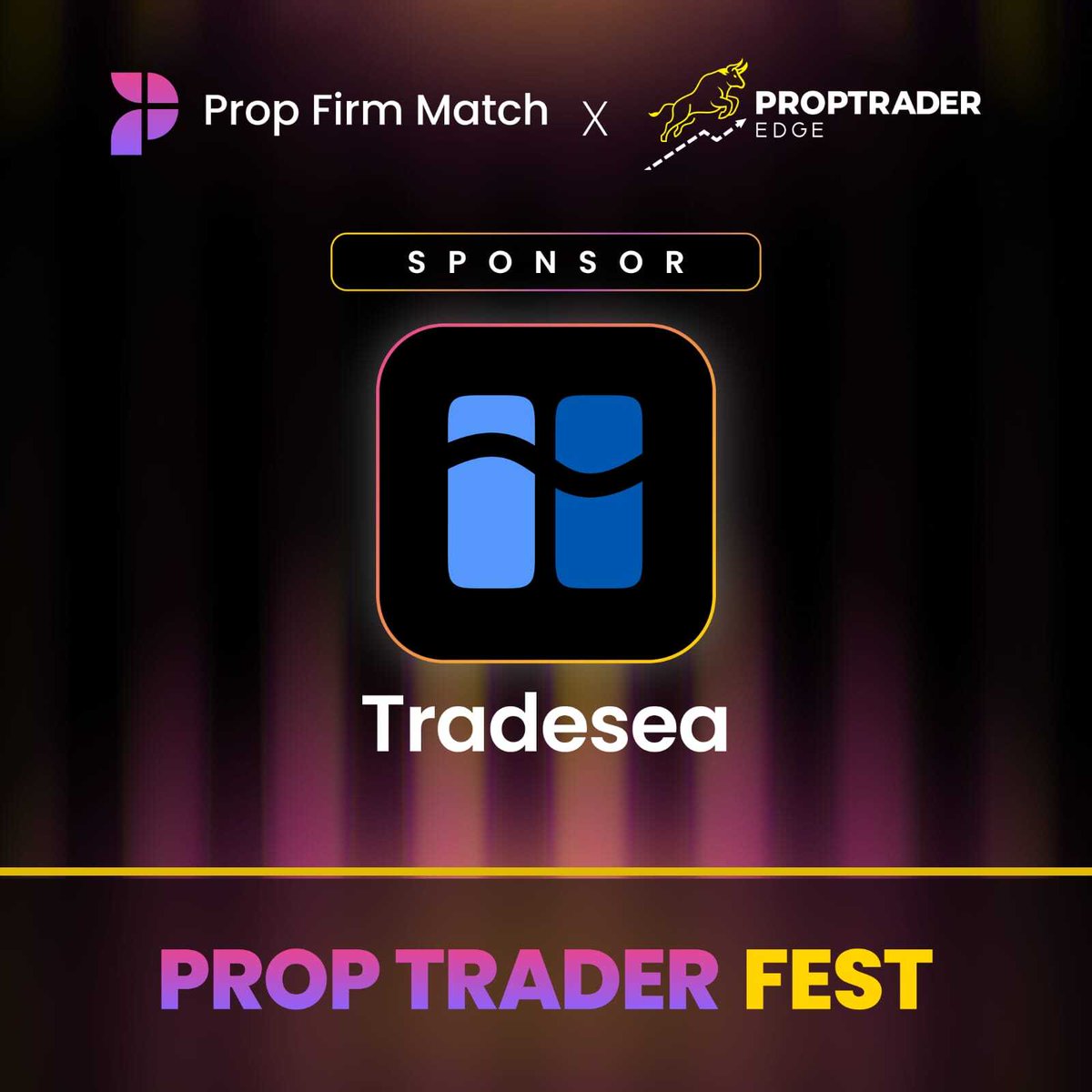 🎉 GIVEAWAY sponsored by Tradesea

FREE event | 20+ traders | Register now → PropTraderFest.com 🎟️

To enter: Follow us on X and drop "PropRocks" in the comments below!