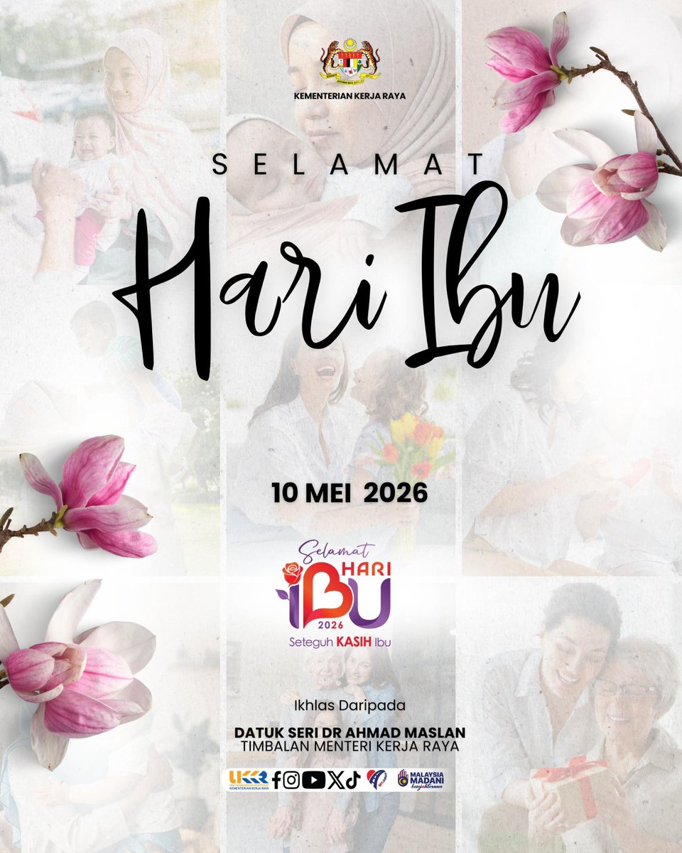 ahmadmaslan's tweet photo. #Pantun original sempena #HariIbu
Ahad 10 Mei 2026

Mawar seikat, menyentuh kalbu,
Kuntum dahlia, tampak ceria;
Diucap selamat, Hari Ibu,
Semoga mereka, berbahagia.

Masak lemak, sayur labu,
Juadah disaji, enak hidangan;
Ummi emak, bonda dan ibu,
Kasihmu tinggi, tiada bandingan. https://t.co/oITXgxPfHr