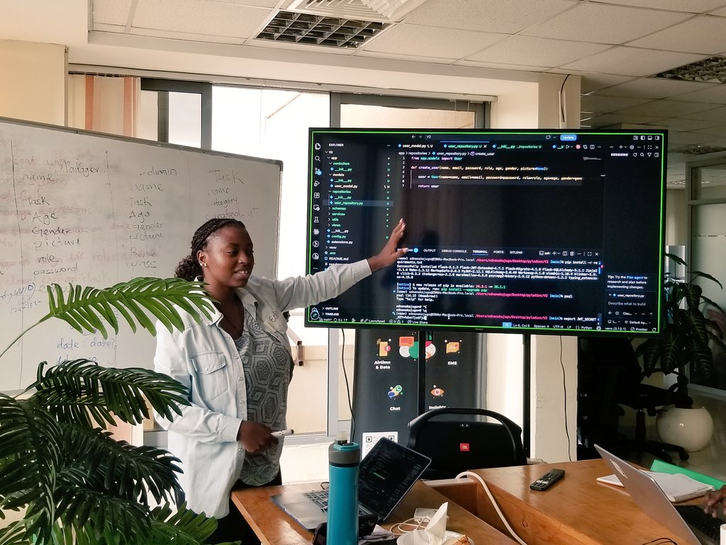 slugada's tweet photo. Today’s @pyladieskla meetup is another reminder that strong tech communities help people learn faster together. 

Big thanks to Edna for leading the session and sharing practical insights with attendees at the @Africastalking offices. Events like these are empowering more young women to confidently explore careers in software engineering and data science.