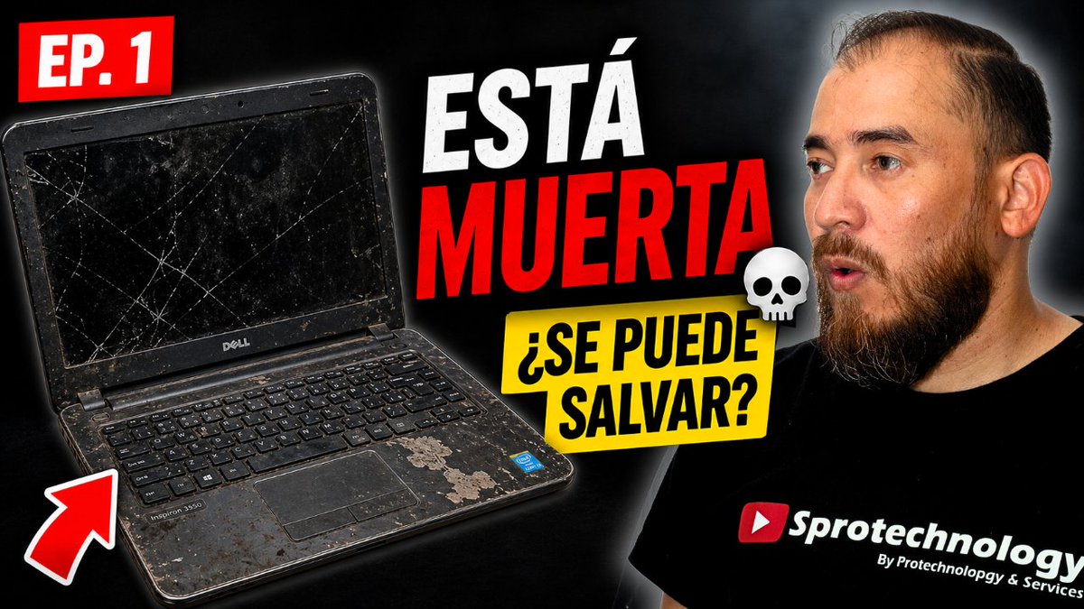 sprotechnology's tweet photo. ¡¡¡YA DISPONIBLE EN YOUTUBE!!!

💻⚡ Esta laptop estaba completamente MUERTA… pero eso está a punto de cambiar.

En este primer episodio comienzo el proceso de rescate 🔧: diagnóstico, primeros intentos y el inicio de una transformación que nadie esperaba.

¿Será posible???? https://t.co/DpHTJSdsWx