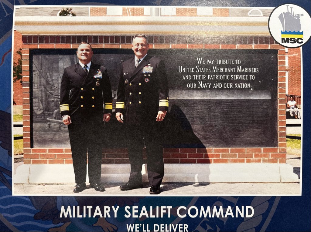 UsmmaO's tweet photo. This week, USMMA leaders met with Military Sealift Command Commander Rear Adm. Benjamin R. Nicholson to hear directly how Kings Point can best support operational leaders and help restore American maritime dominance in support of our economic and national security. https://t.co/BPsXWcvoX9
