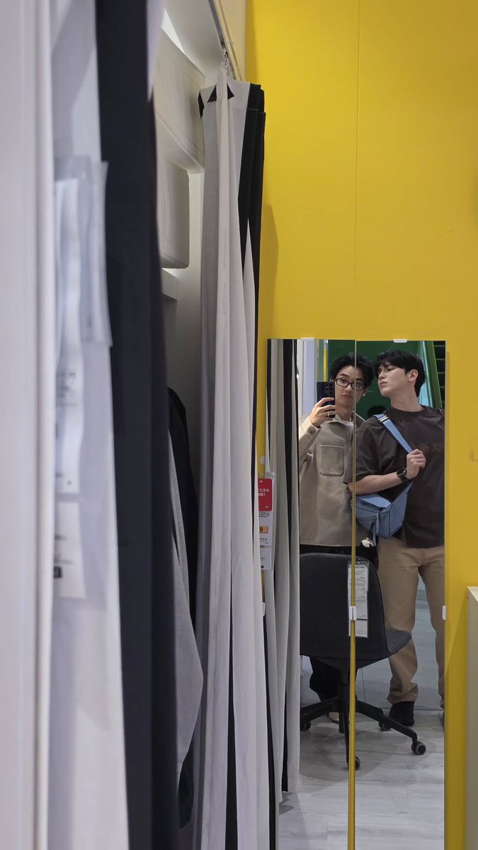 mirror selfie with hin (😝🤎) #เตนิว